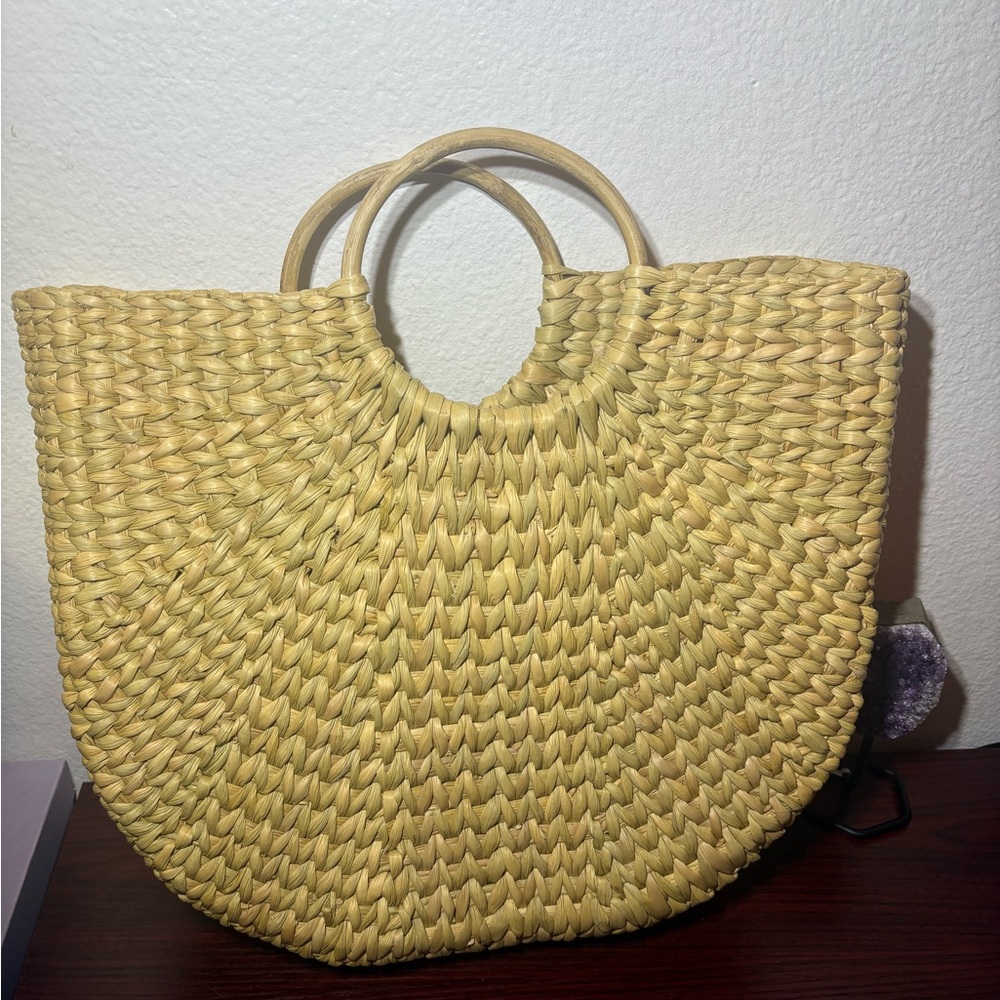 Jileen Top Handle Straw Bag - Picture 7 of 8